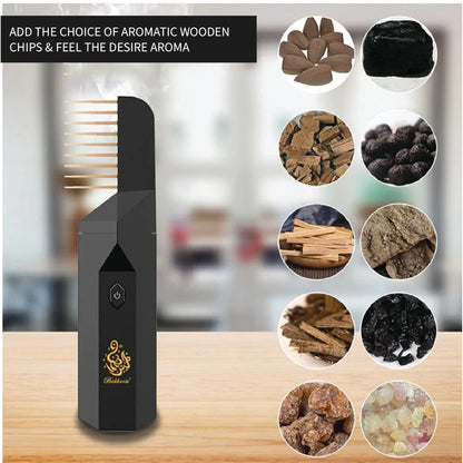Eavena 2 in 1 Hair Comb Incense Burner & Home Diffuser | 1 Year Warranty | Rechargeable